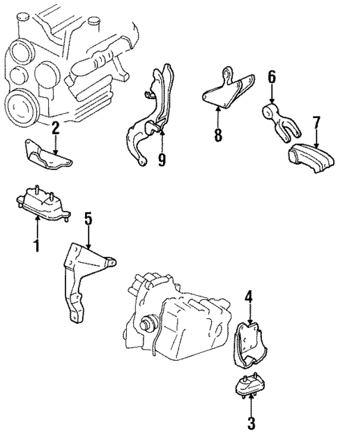 Engine & Trans Mounting for 1993 Oldsmobile Cutlass Supreme #1