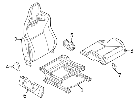 Passenger Seat Components for 2016 Nissan Juke #2
