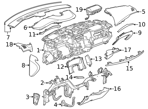 Instrument Panel for 2019 Cadillac Escalade #0