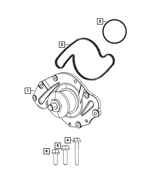 Water Pump and Related Parts for 2009 Chrysler Town & Country #1