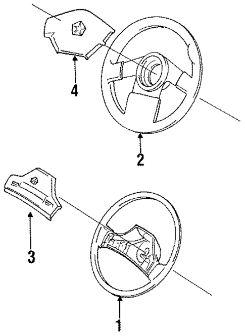 Steering Wheel & Trim for 1993 Dodge Dakota #0