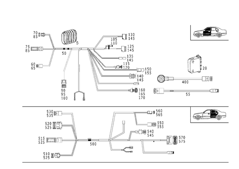 Door Cable Harnesses & Protective Hoses for 1998 Mercedes-Benz E430 #1