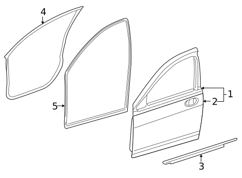 Door & Components for 2010 Dodge Avenger #0