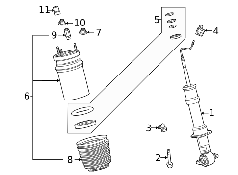 Struts & Components for 2023 Cadillac Escalade #1