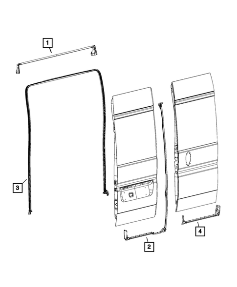 Weatherstrips and Seals for 2016 Ram ProMaster 3500 #1
