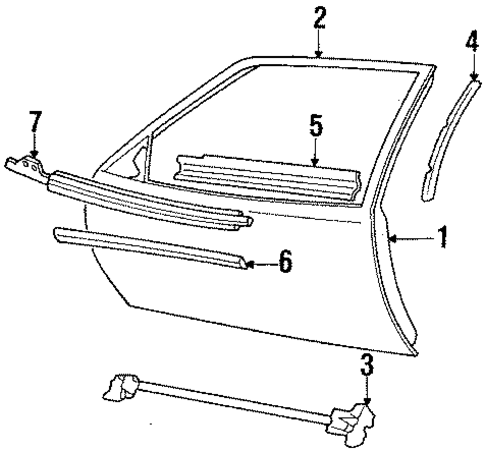 Exterior Trim - Door for 1993 Chevrolet Lumina #0