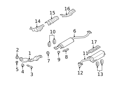 Exhaust Components for 2012 Nissan Versa #1