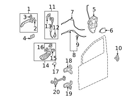 Lock & Hardware for 2009 Honda Civic #1