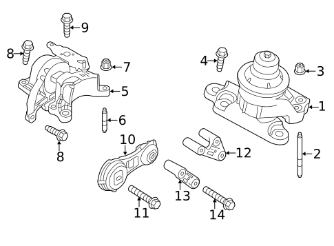 Engine & Trans Mounting for 2019 Ford Explorer #0