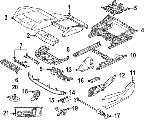 Passenger Seat Components for 2025 BMW M5 #0
