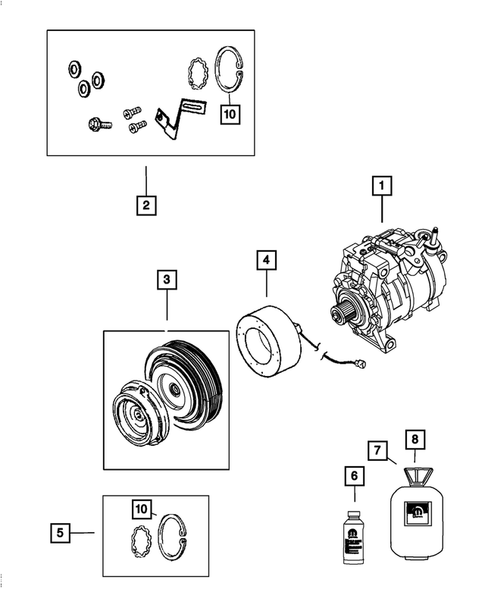 Air Conditioner Compressor and Mounting for 2023 Chrysler 300 #0