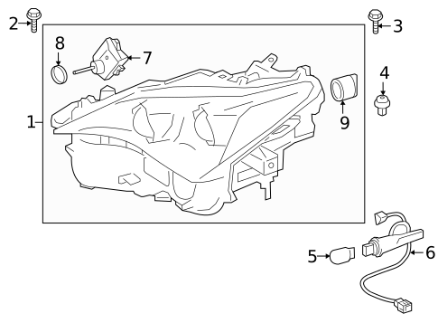 Headlamp Components for 2024 Lexus RC F #0