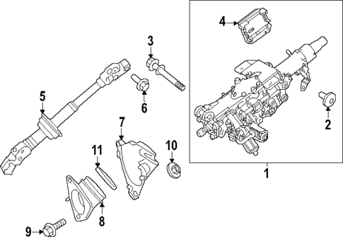 Steering Column Assembly for 2023 Lexus RX500h #0