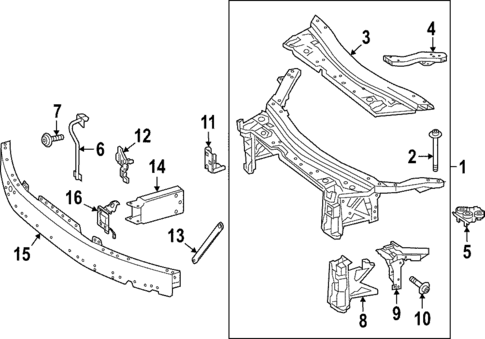 Radiator Support for 2017 Mercedes-Benz GLC43 AMG #0