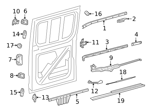Lock & Hardware for 2021 Mercedes-Benz Sprinter 1500 #1