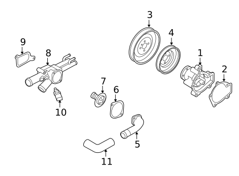 Water Pump for 2011 Kia Soul #0