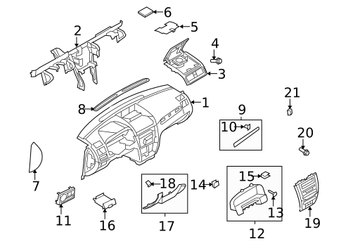 Instrument Panel for 2011 Ford Fusion #1