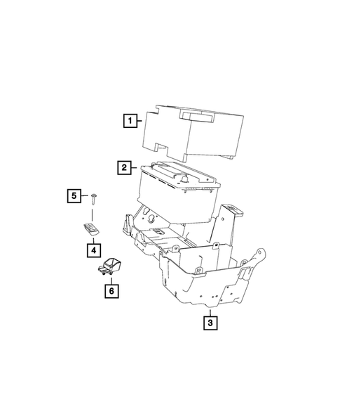 Battery, Battery Tray and Cables for 2017 Ram 3500 #11