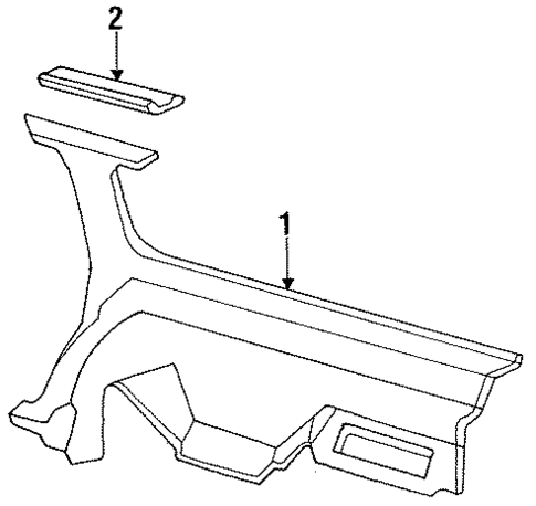 Interior Trim - Quarter Panels for 1989 Mercury Sable #1