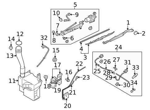 Wiper & Washer Components for 2013 Subaru Tribeca #0