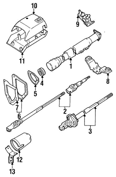 Steering Column Assembly for 1984 Toyota Pickup #1