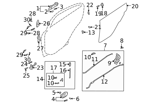 Rear Door for 2004 Kia Rio #0