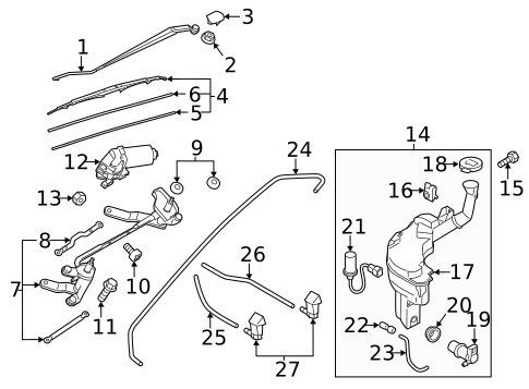 Wiper & Washer Components for 2014 Mazda 5 #0