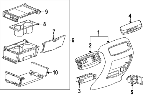 Center Console for 2025 Cadillac Escalade #3