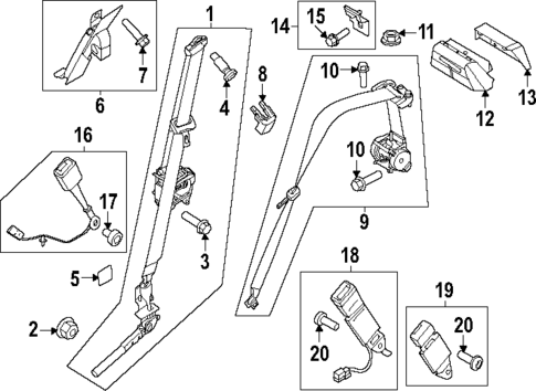 Seat Belt for 2023 Ford F-250 Super Duty #6