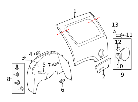 Quarter Panel & Components for 2010 Chevrolet Tahoe #0