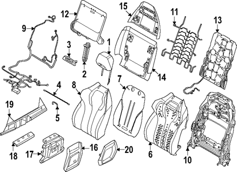 Driver Seat Components for 2023 BMW XM #0
