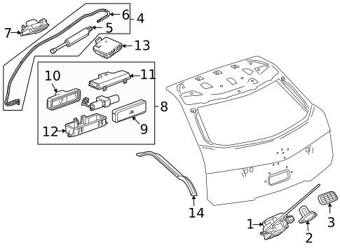 Lock & Hardware for 2012 Cadillac CTS #5