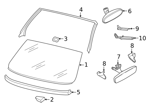 Glass - Windshield for 2019 Volkswagen Beetle #0