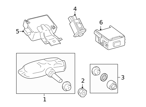 Tire Pressure Monitor Components for 2010 Lexus RX450h #0