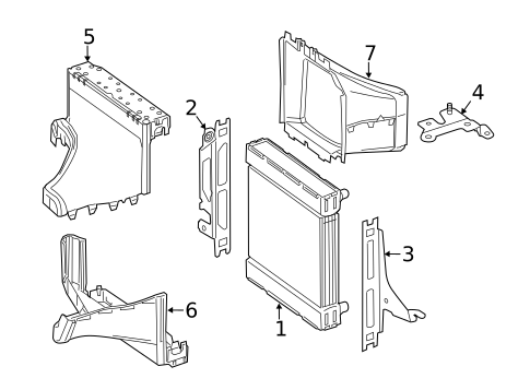 Radiator & Components for 2020 Mercedes-Benz SL550 #4