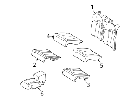 Rear Seat Components for 2007 Mercedes-Benz CLK350 #2