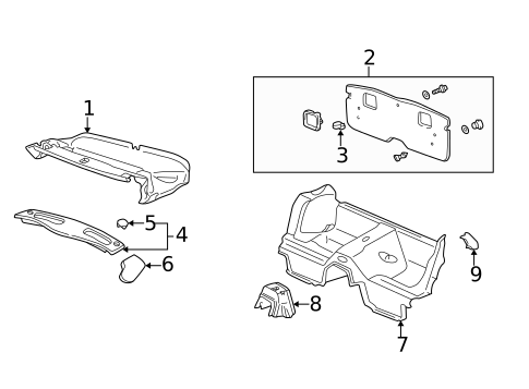 Interior Trim - Rear Body for 2004 Porsche 911 #1