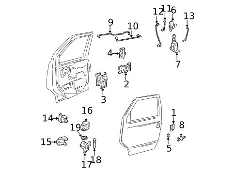 Rear Door for 1994 GMC Safari #0
