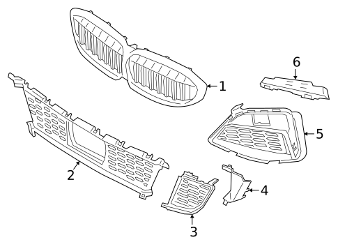 Grille & Components for 2020 BMW 330i xDrive #1