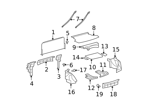 Interior Trim - Rear Body for 2007 Toyota Yaris #1