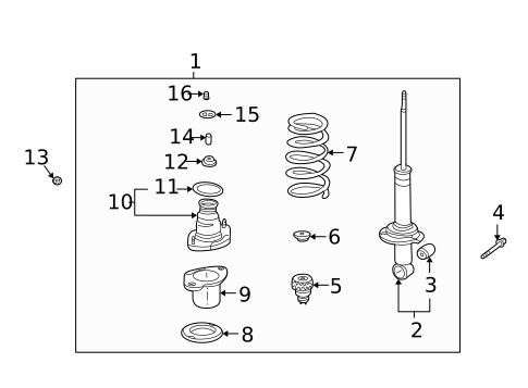 Struts & Components for 2005 Honda Element #2