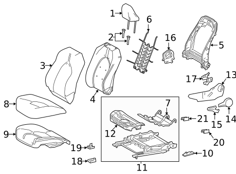 Driver Seat Components for 2020 Toyota Camry #2