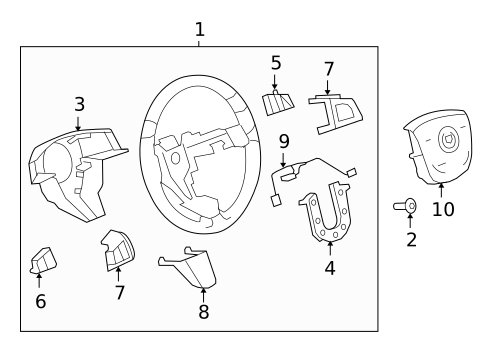 Steering Wheel & Trim for 2011 Cadillac CTS #2