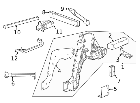 Rear Floor & Rails for 2022 Chevrolet Corvette #1