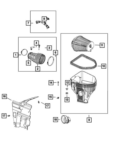 Air Cleaner for 2018 Dodge Challenger #0