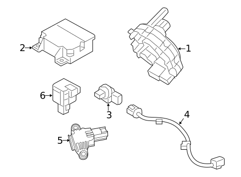 Air Bag Components for 2012 Hyundai Azera #1