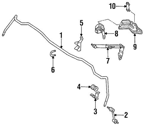 Stabilizer Bar & Components for 1993 Mercedes-Benz 400SEL #0
