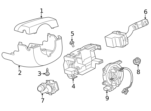 Shroud, Switches & Levers for 2019 Land Rover Discovery #2