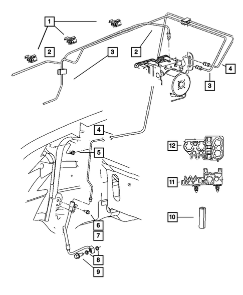 Brake Lines and Hoses for 2006 Jeep Grand Cherokee #1