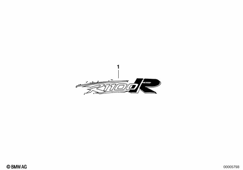 Stick-on Label for 1996 BMW-Motorrad R 1100 R #1
